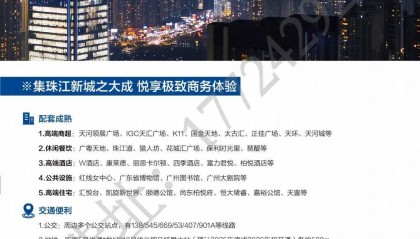 广发证券大厦项目介绍丨总高度308米丨标准层建筑面积约 1980㎡丨地处珠江新城、金融城、琶洲西区三大 CBD 核心片区组