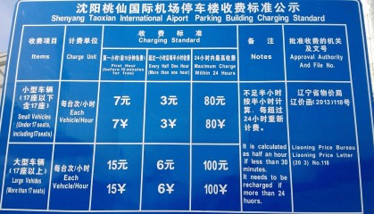 沈阳机场停车多少钱一天，官方和周边停车场对比