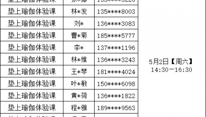 中签名单丨2026年“五一”国际劳动节体验课中签名单已出，点击查询→
