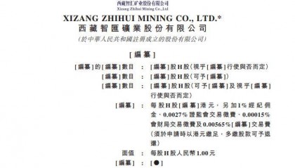 西藏智汇矿业：赴香港上市，获中国证监会备案通知书，国金证券香港、迈时资本联席保荐