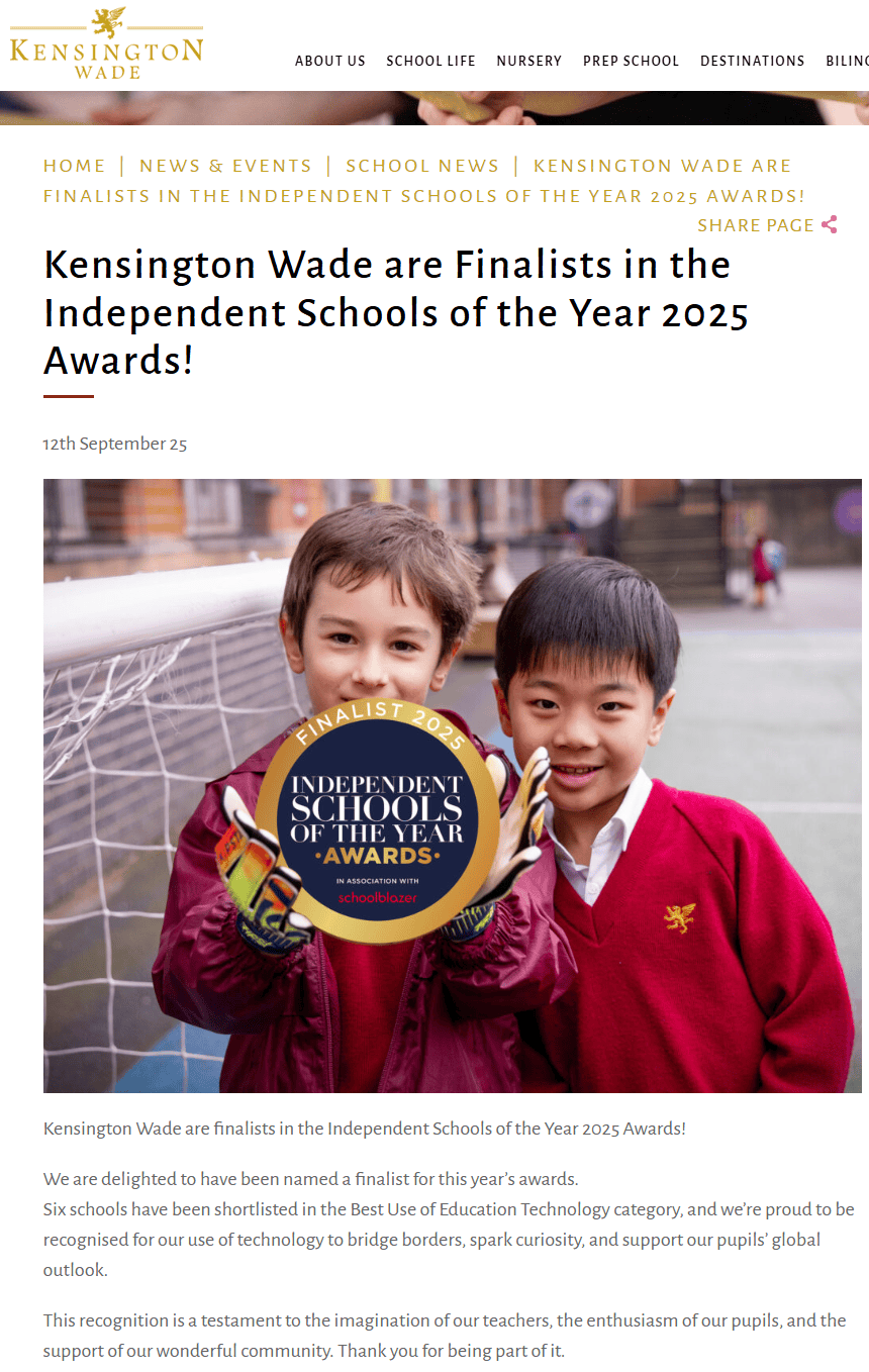 诺贝尔奖摇篮,体育明星孵化器!2025英国最佳私校奖决赛入围名单出炉!谁是NO.1?