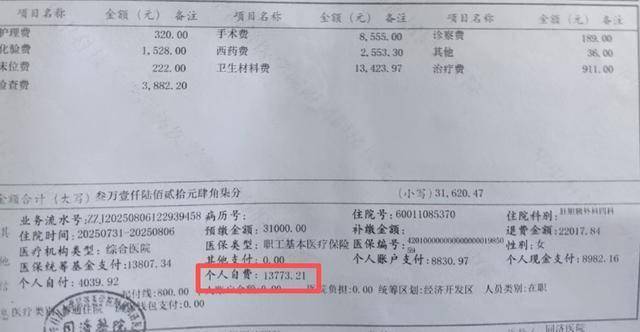发票上个人账户支付、统筹基金支付、个人自费、个人自付、其他支